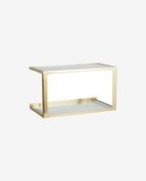 NERA Regal mit Glas, Goldfinish