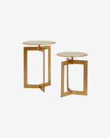 NYASA golden side tables, round s/2