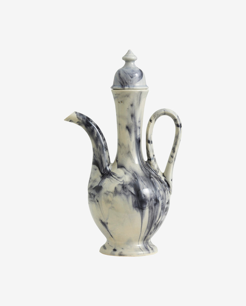 CASCADE pitcher w/lid, stoneware