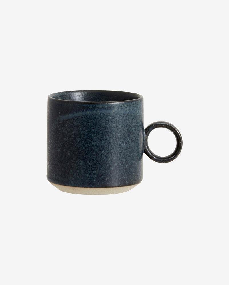 GRAINY cup w. handle, dark blue