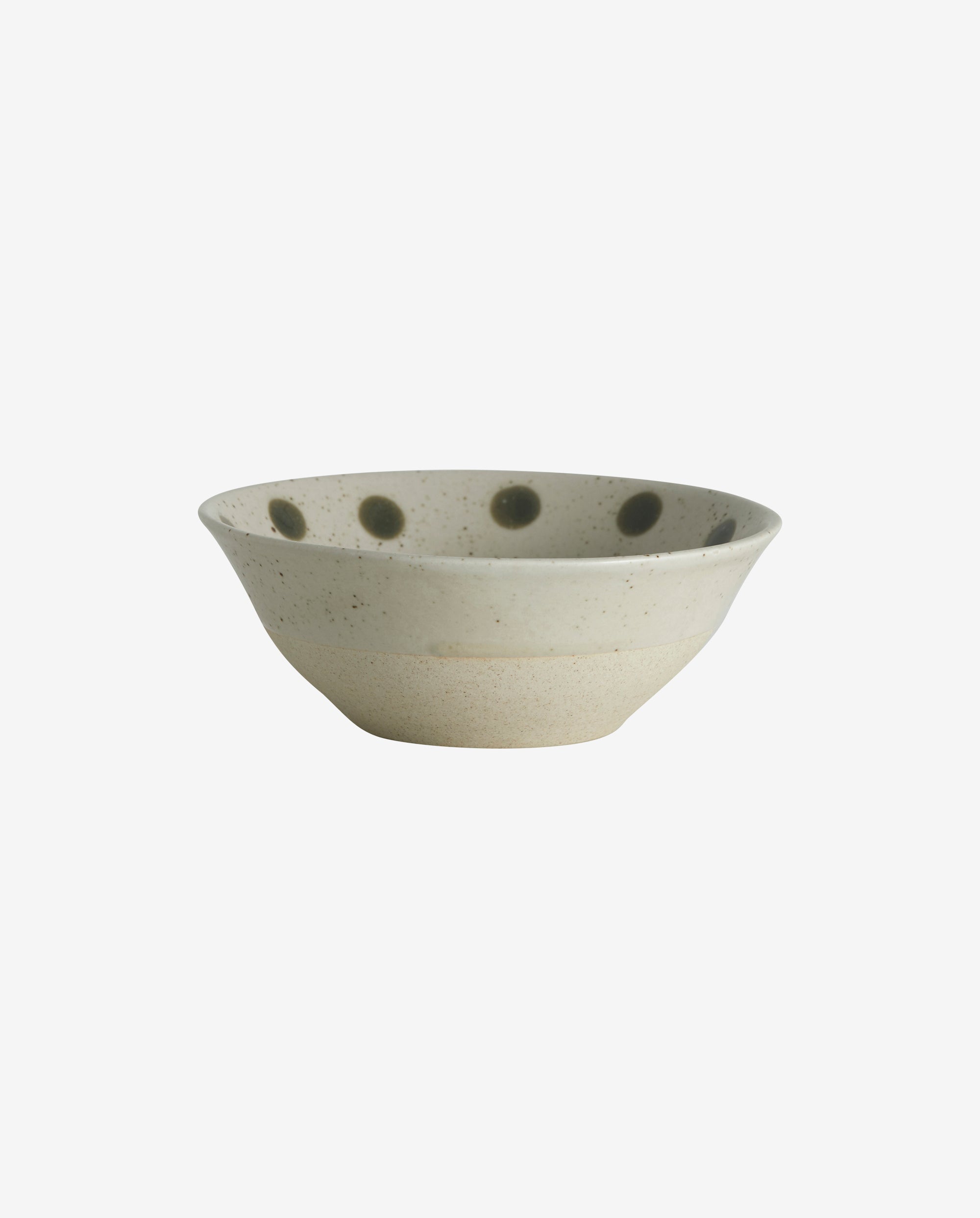 GRAINY dot bowl, sand/green