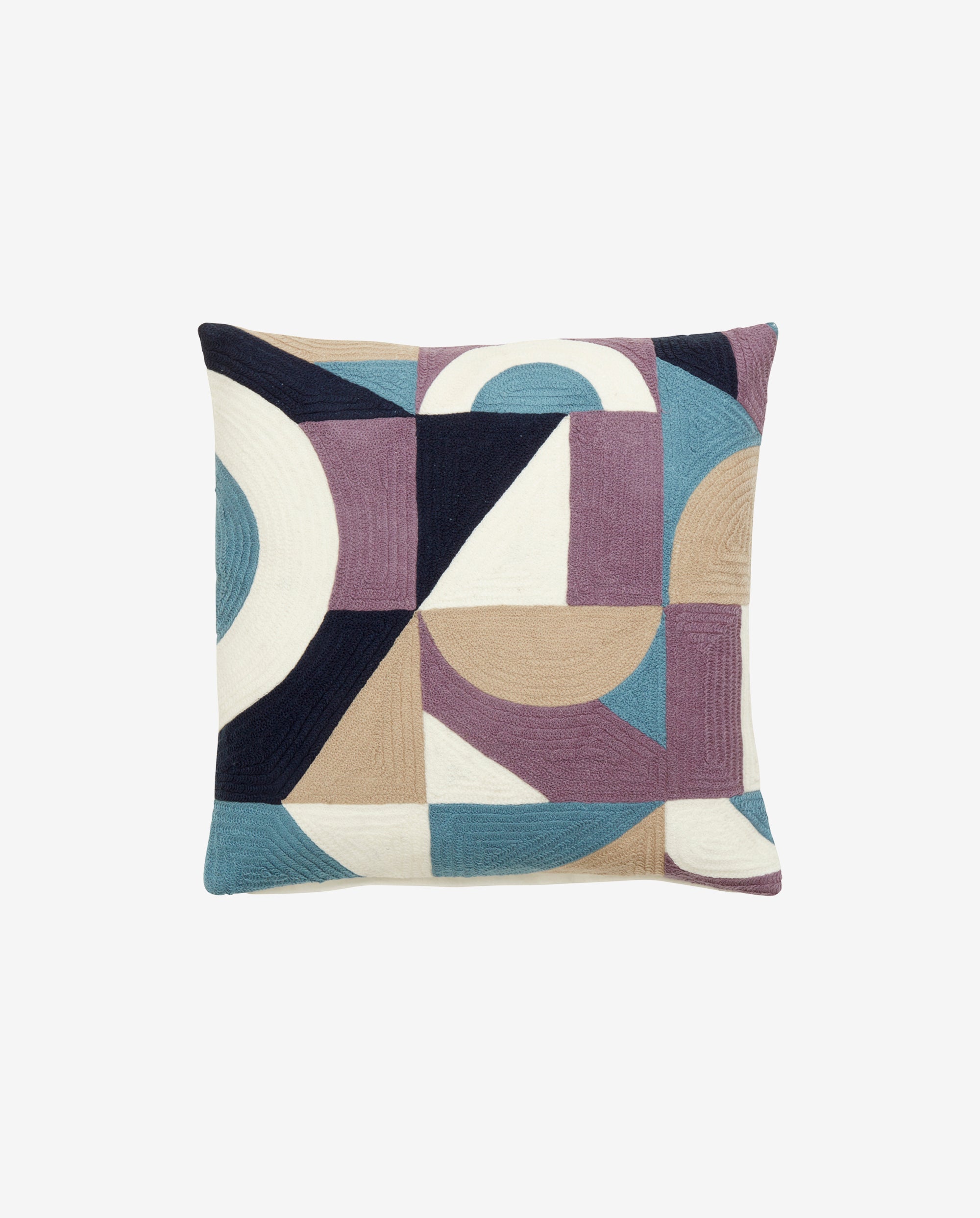Copricuscino GEOMETRICO, viola, blu polveroso