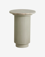 ERIE round side table - ivory marble top