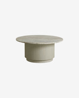 ERIE round coffee table - ivory marble tabletop
