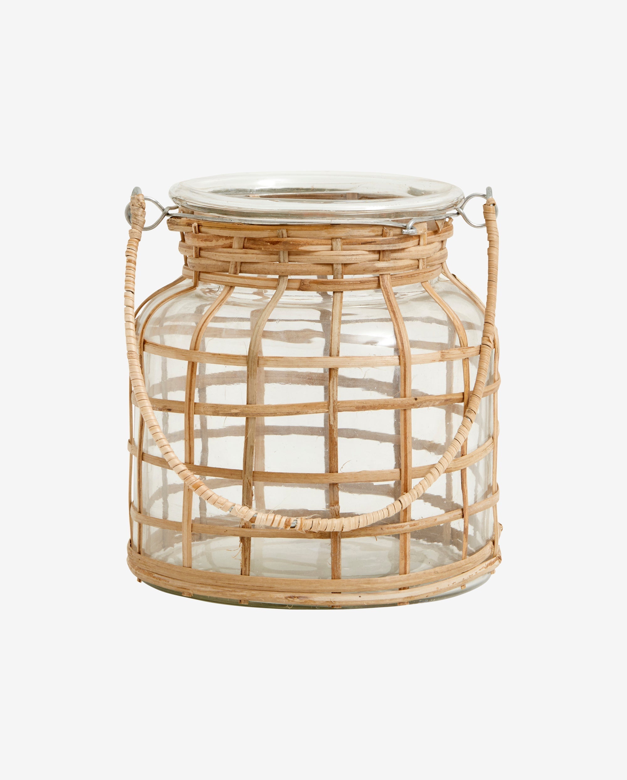 BAMBOE kandelaar, glas, klein