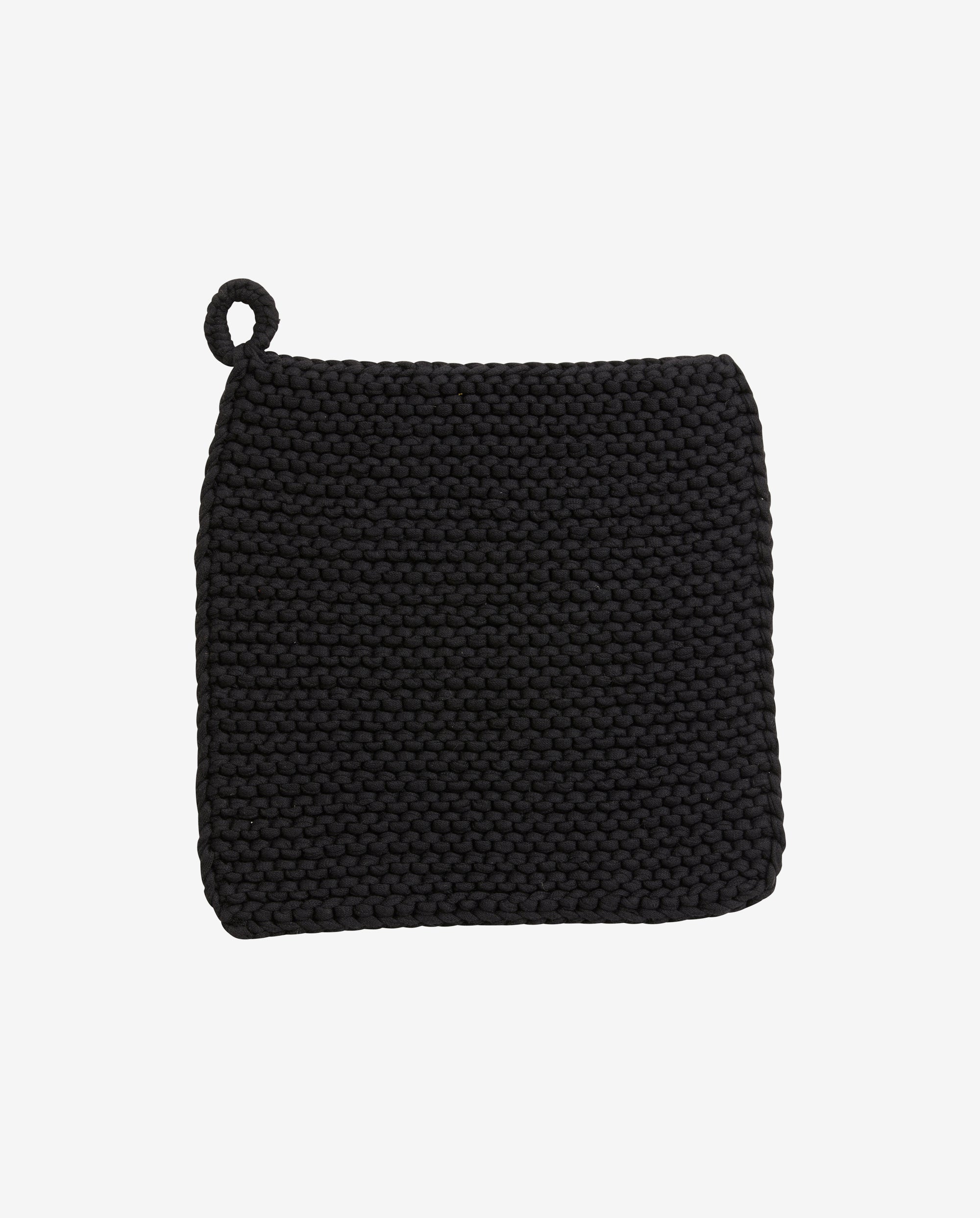 MIRA pot holder, knit, black