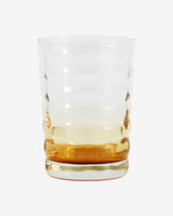 JOG drinking glass, clear amber