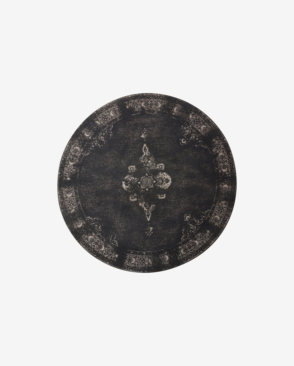 Alfombra tejida GRAND, D240 - gris oscuro/negro