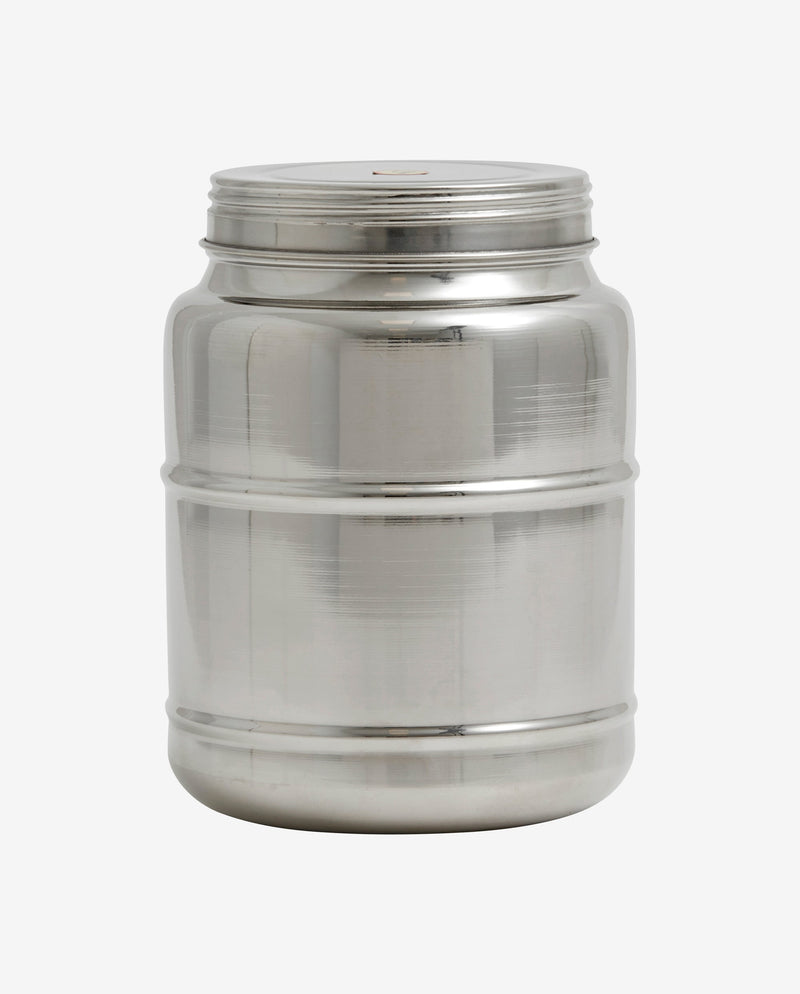 CANI can w/lid, high, L, stainless steel