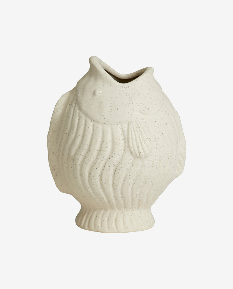 DUCIE fish vase, L, white