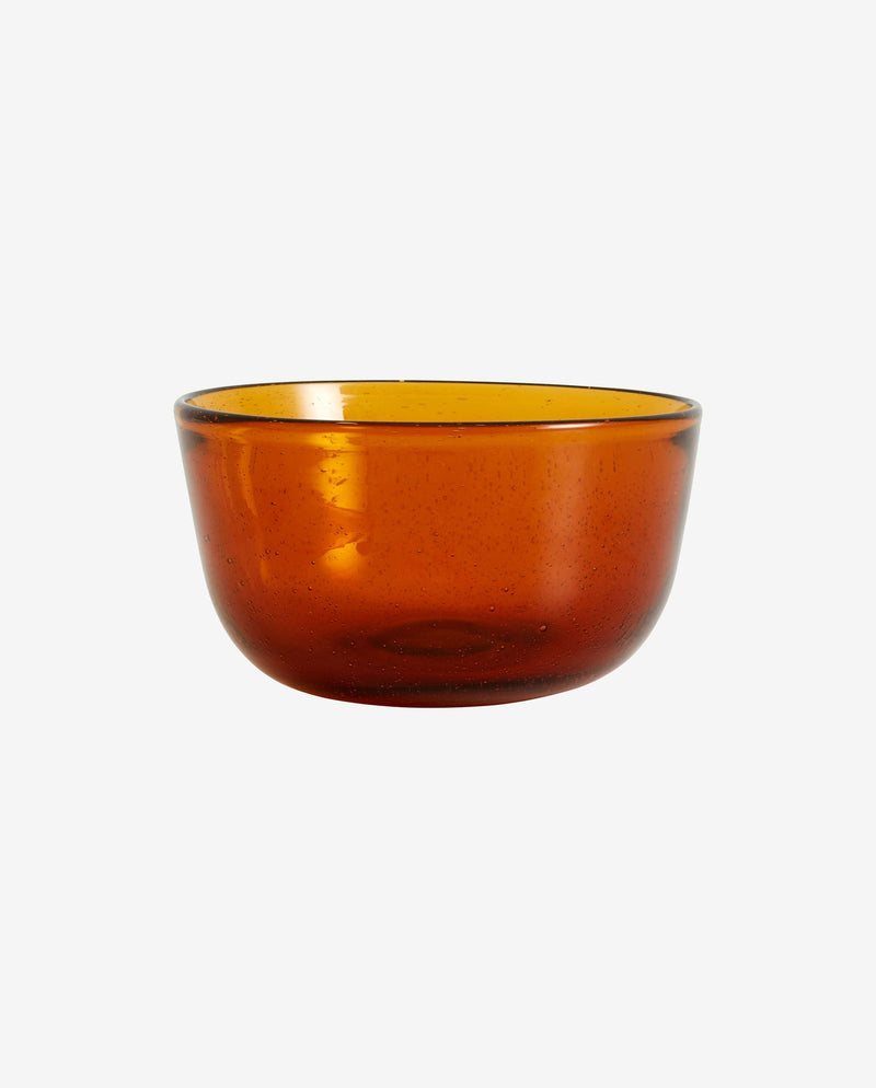 AIRY bowl w/bubbles, amber