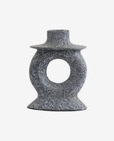 EGADI candleholder, M, grey texture