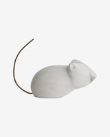 JERRY deco mouse, white marble