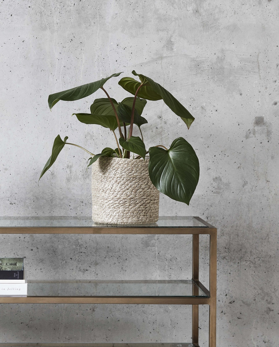 Jute touwmand met pvc binnenkant, L