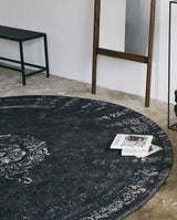 GRAND woven rug, dark grey/black