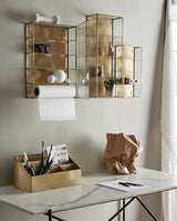 ADA wall cabinet, M, 4 shelves, gold