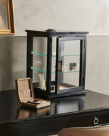 ARNO display cabinet, black wood
