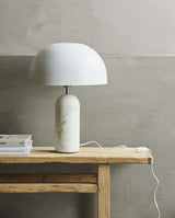 ATLAS table lamp - w/white marble