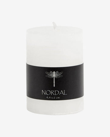 Bloklys - small - ø4,4 cm - h6 cm - hvid - nordal.dk