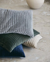 CANUS cushion cover, dark green velvet