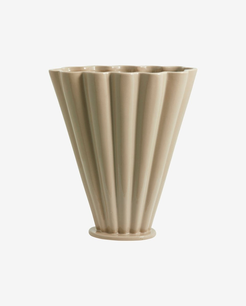 COLLA vase i keramik - h28,5 cm - sand - nordal.dk