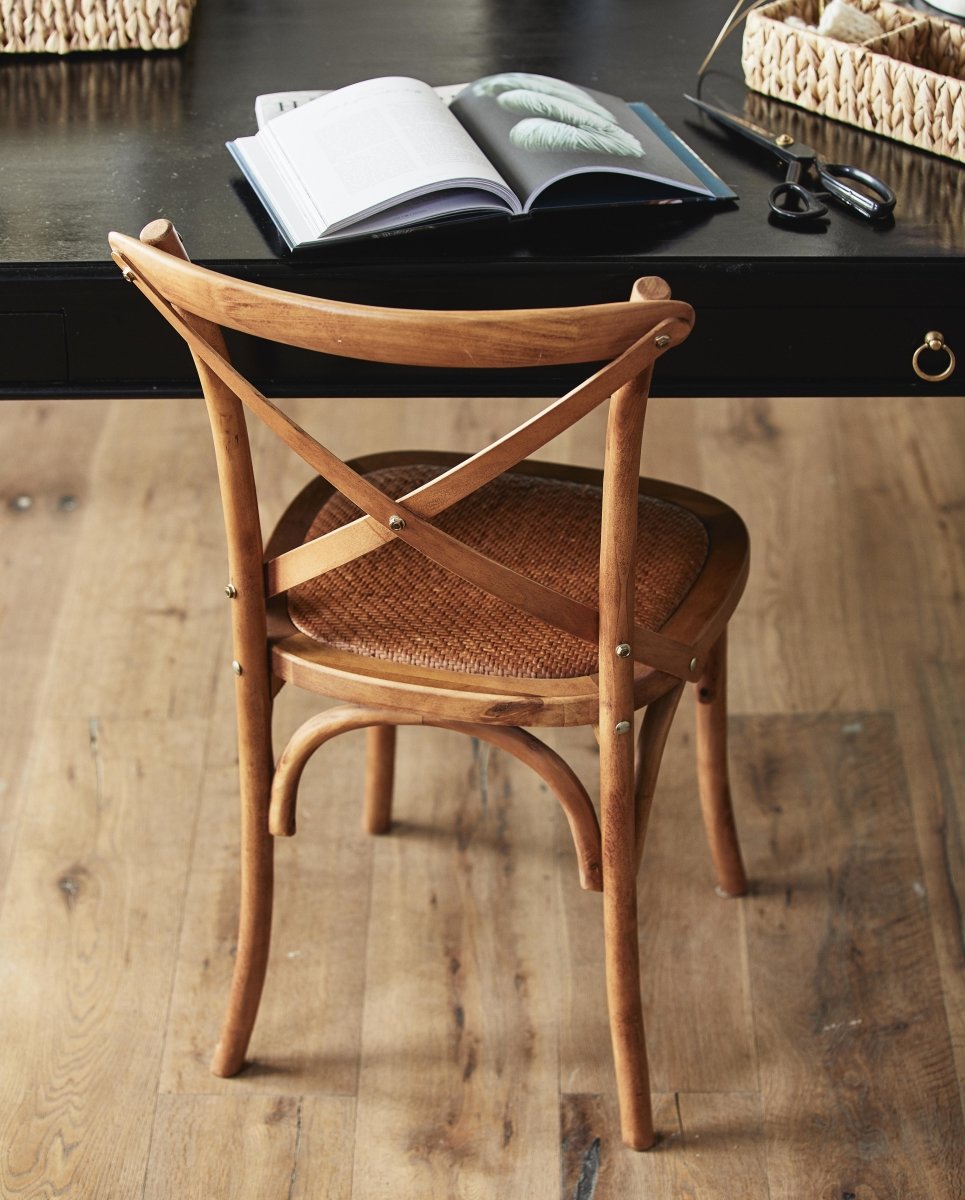 Chaise de table X, naturel, bois