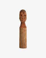 CUBA figur i træ med ansigt - large - h56 cm - natur - nordal.dk