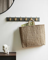 EDGY coat rack, 8 hooks - grey