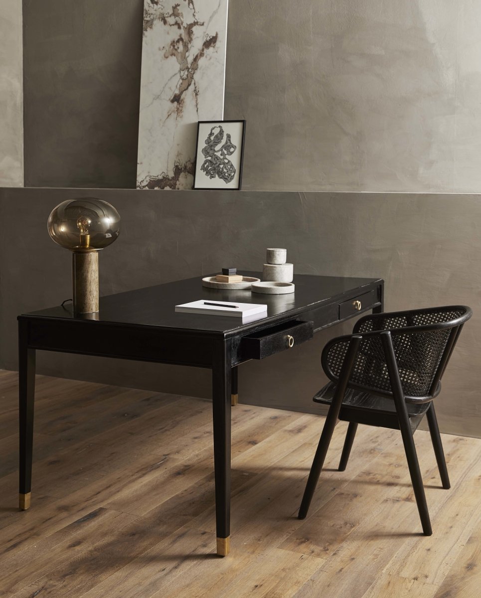 EMS bureau met 2 laden, L - zwart