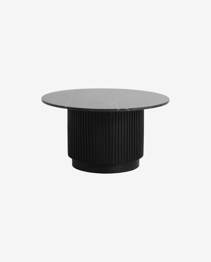 Erie Round Coffee Table Black Marble