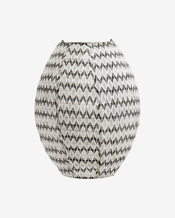 Fabric lamp cover, large - black/off w. - nordal.dk