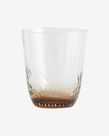 GARO drikkeglas - h9,5 cm - klar glas/brun - nordal.dk