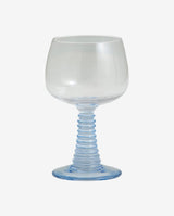 GORM vinglas med lyseblå stilk - h14 cm - nordal.dk