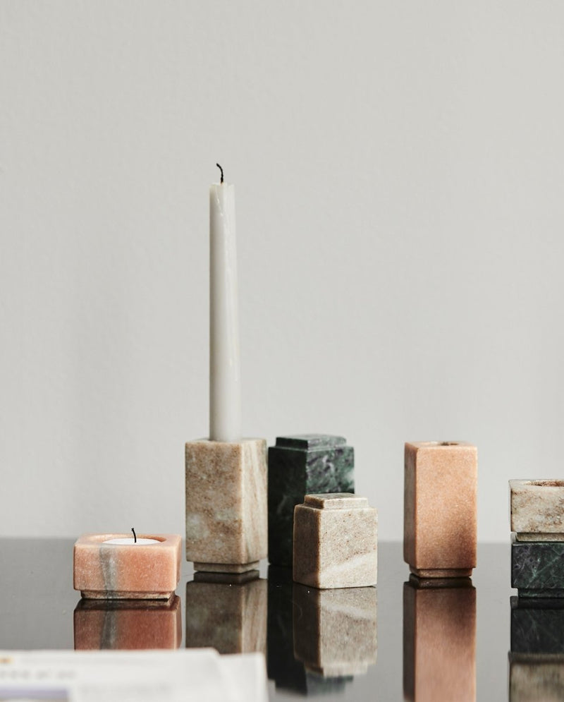 HAIDA candle holder, S, sand marble