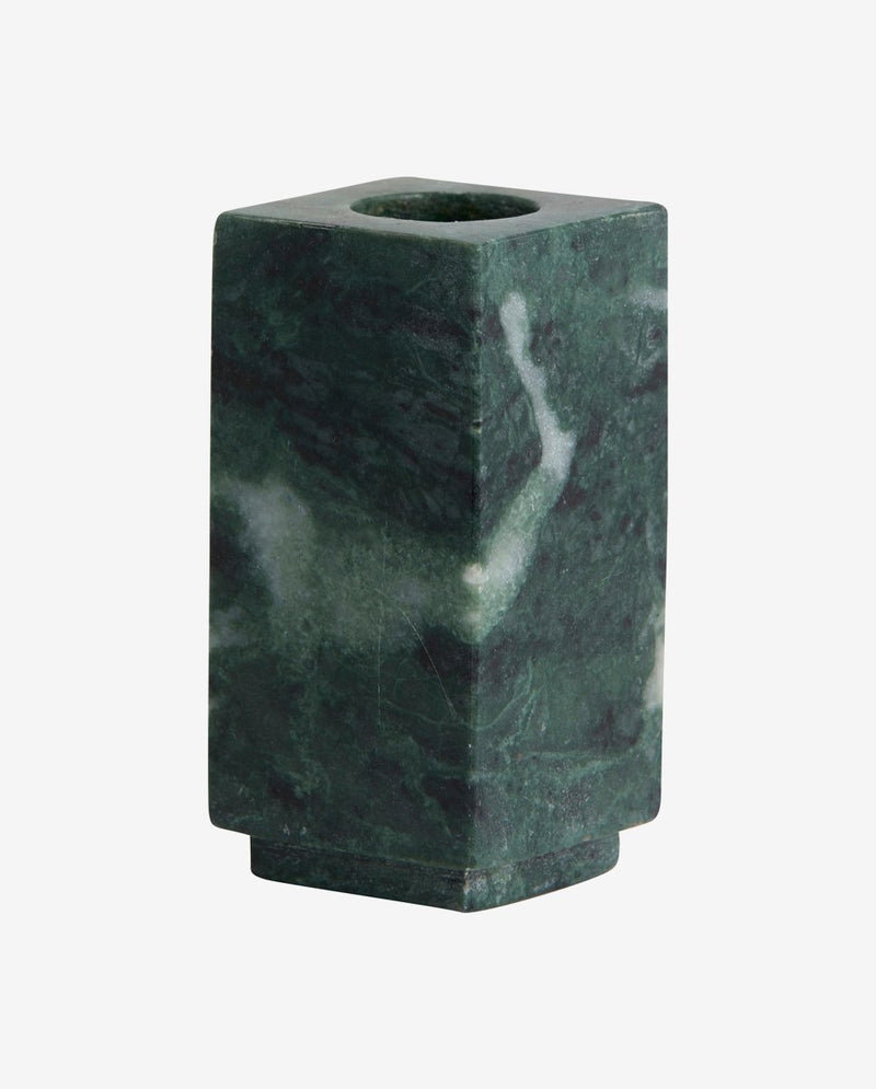 HAIDA lysestage i marmor - h7,7 cm - grøn - nordal.dk