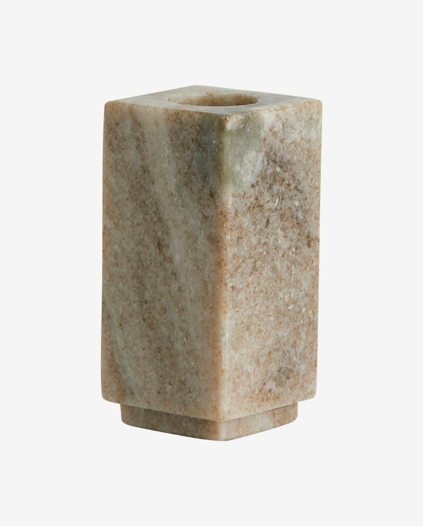 HAIDA lysestage i marmor - h7,7 cm - sand - nordal.dk