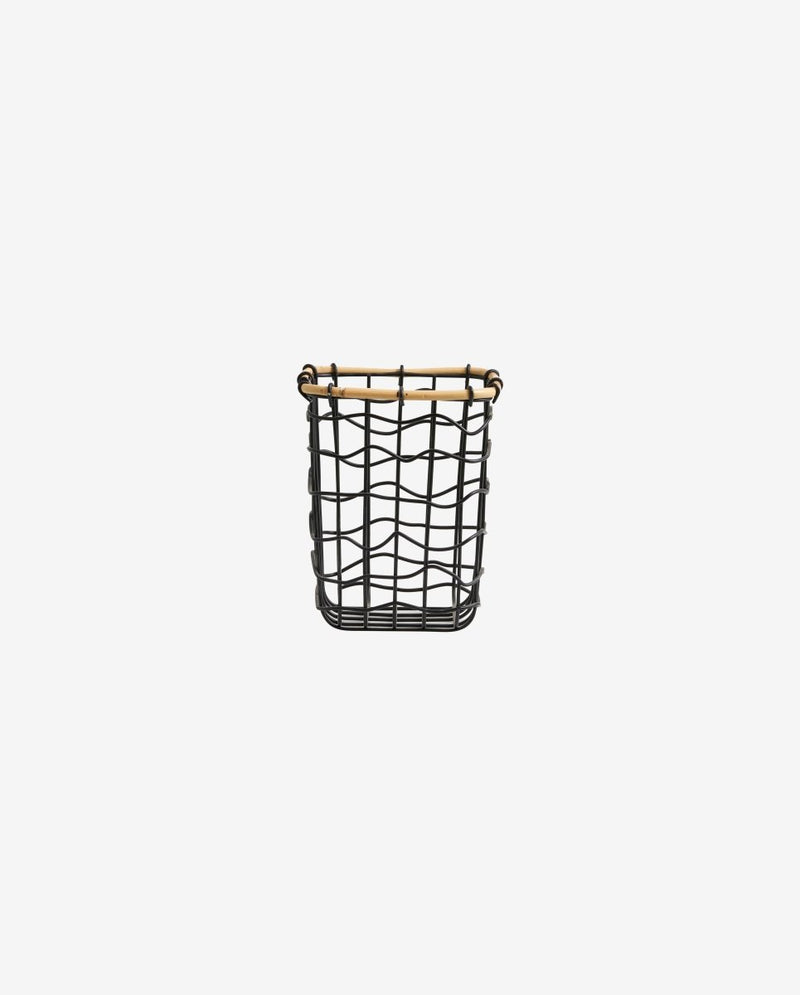 HANA opbevaringskurv i sort metalflet, XS - sort - nordal.dk