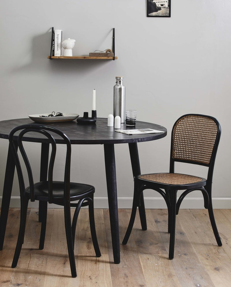 HAU round dining table - black wood