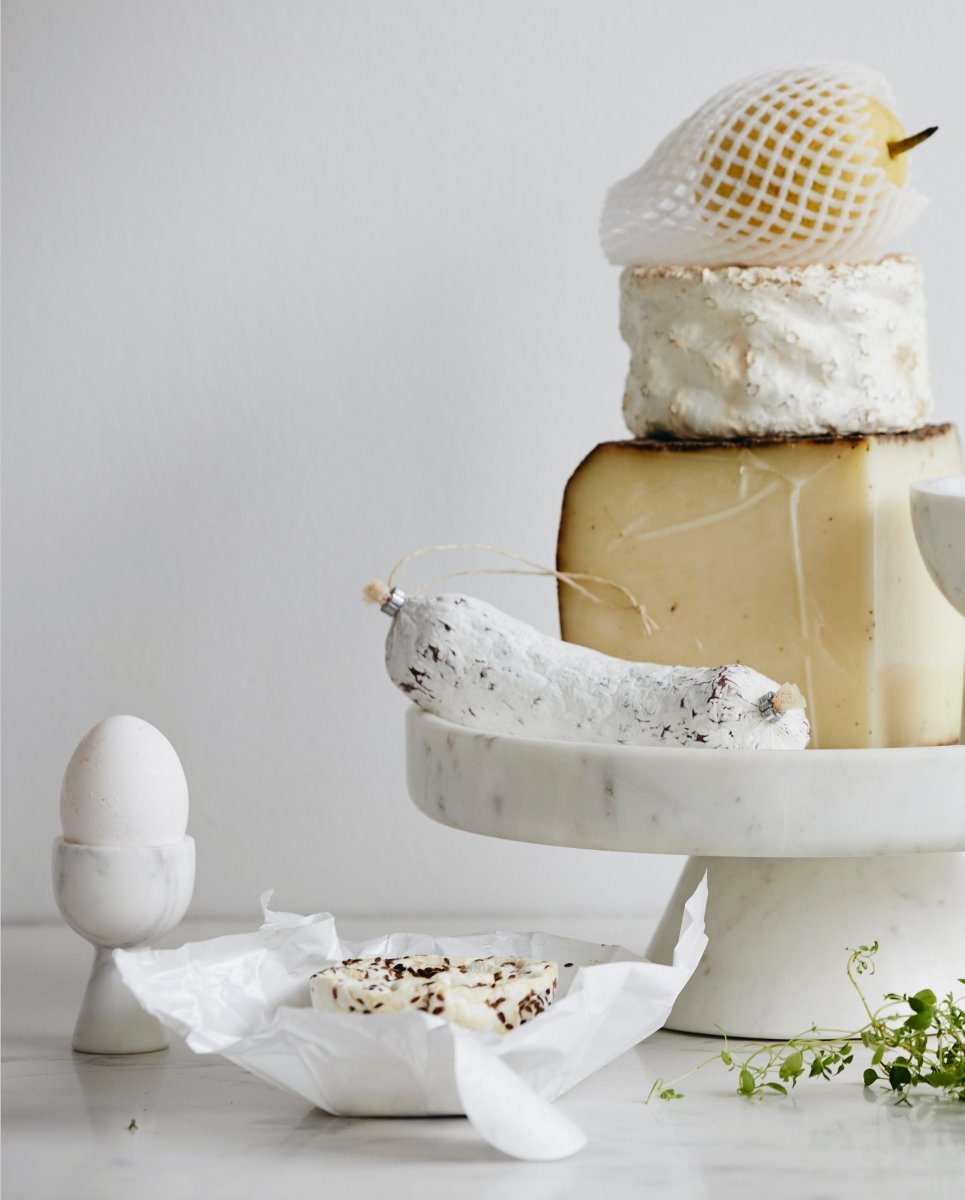 Portauovo ISOP, marmo bianco