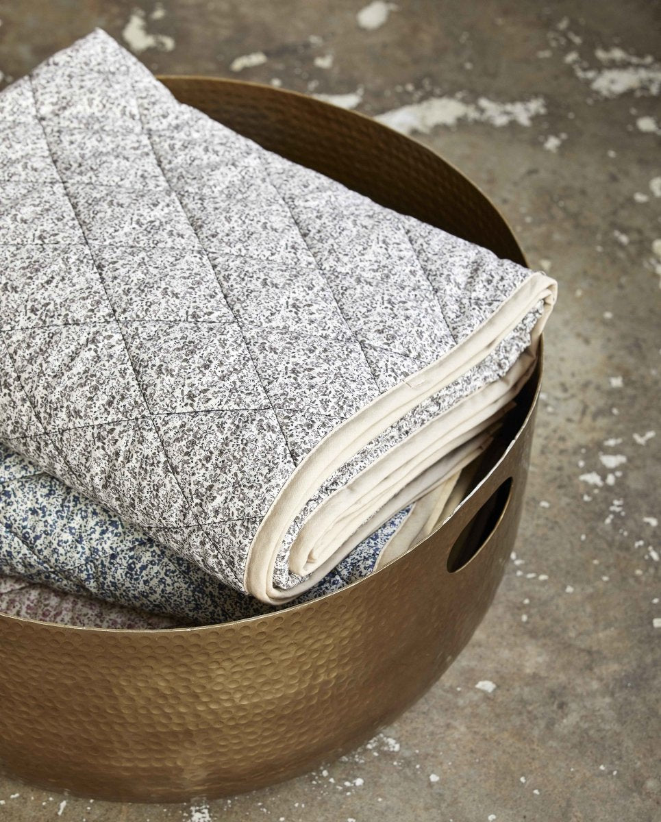 Plateau rond LAIKA, L - finition dorée