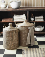 LAUDY baskets, s/2 - nature/black