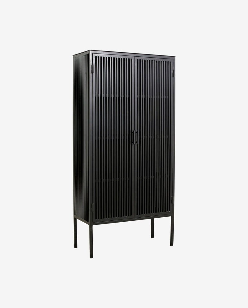 LIAO vitrineskab i jern - 187x90 - sort - nordal.dk