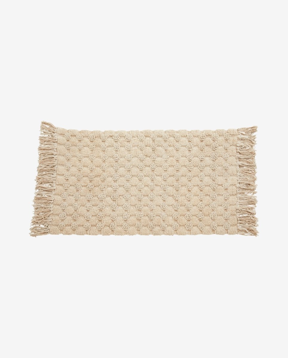 LUNA bademåtte i bomuld - 60x100 cm - off white - nordal.dk