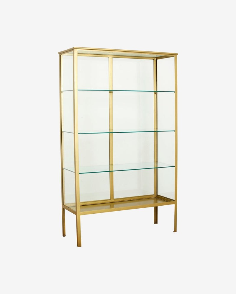 MAKALU display cabinet, golden - nordal.dk