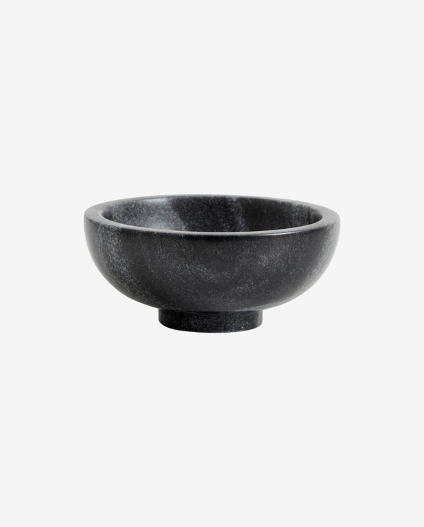 MARBLE skål i marmor - ø13 cm - sort/grå - nordal.dk