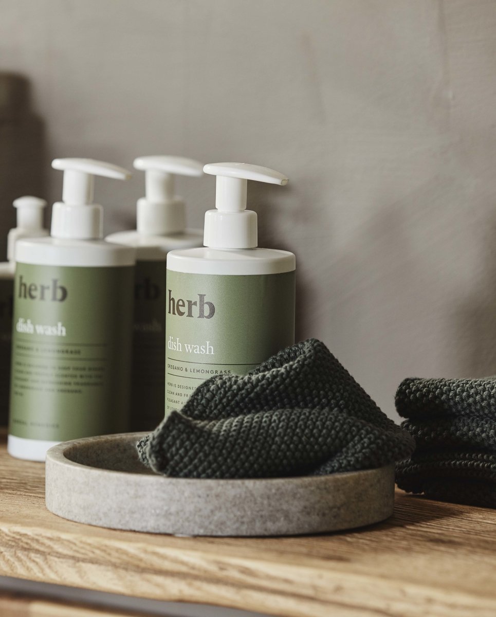 MERGA dish cloth, knit, army green