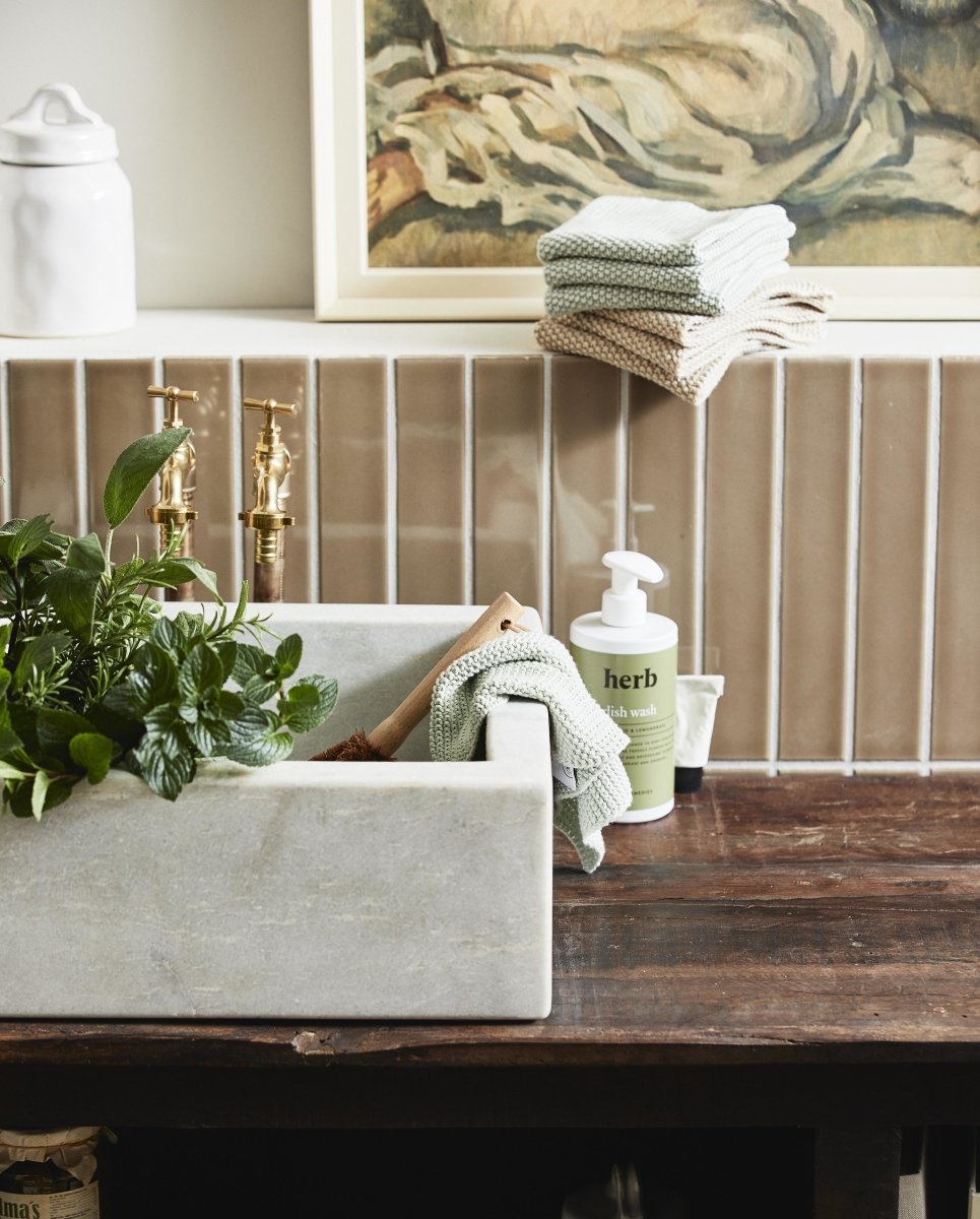 MERGA dish cloth, knit, sand