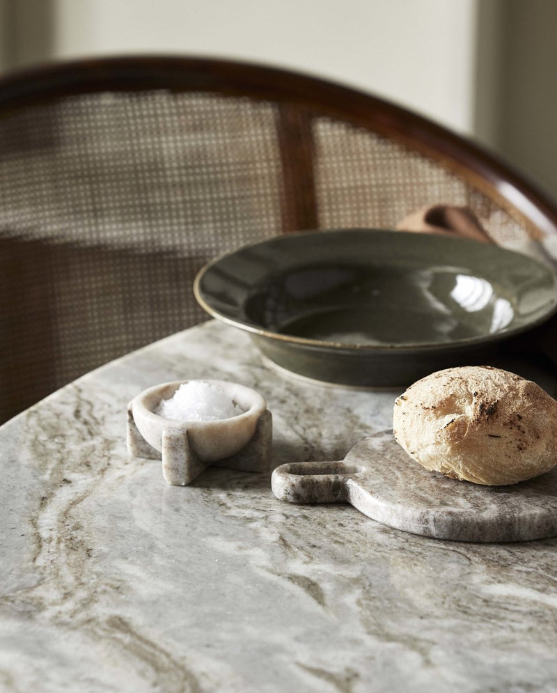 MERIAN salt dish, brown marble