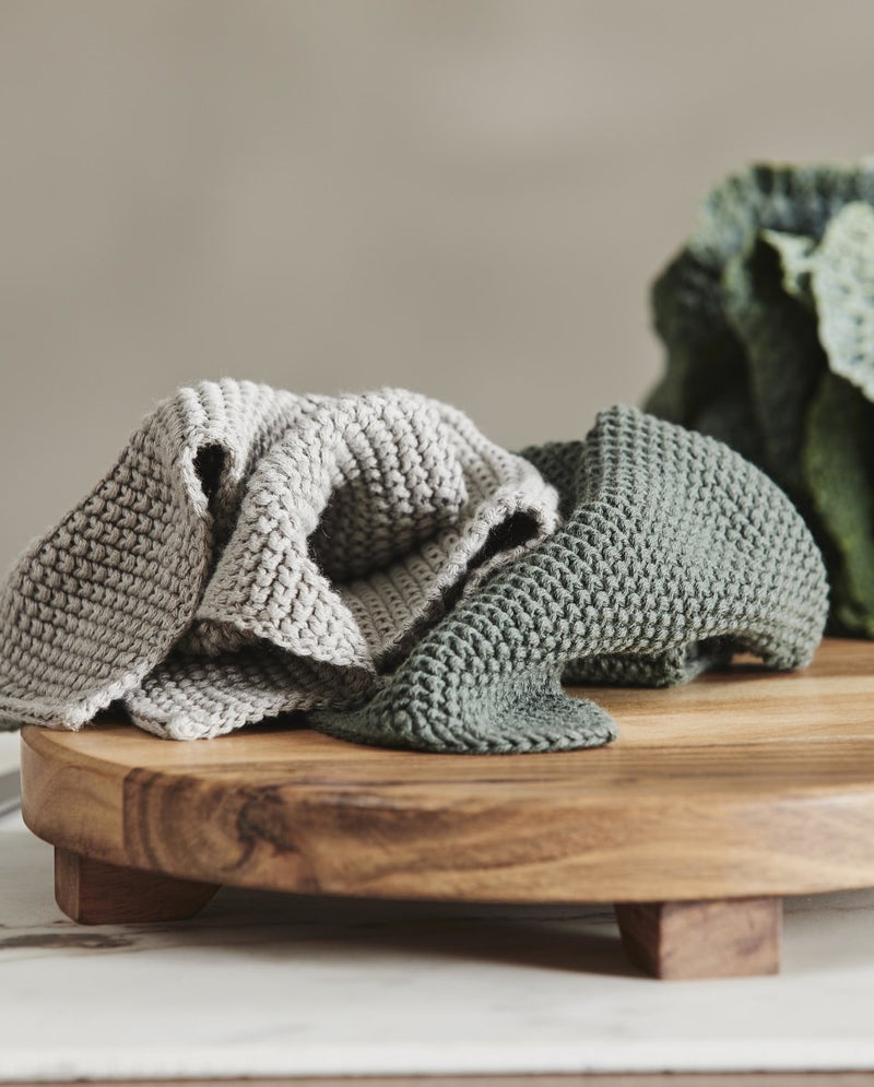 MIRA pot holder, knit, grey