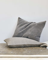MIZAR cushion cover, pistach/grey velvet